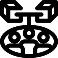 Consortium, Blockchain, Block Chain Outline Icon vector