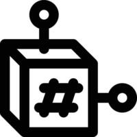 Hash, Hashing, Hashes Outline Icon vector