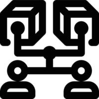 Gossip Protocol, Blockchain, Block Chain Outline Icon vector