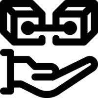 Blockchain Service, Blockchain, Block Chain Outline Icon vector