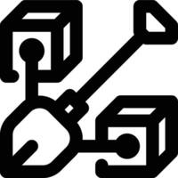 Mining, Blockchain Mining, Blockchain Outline Icon vector