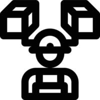 Miner, Mining, Blockchain Miner Outline Icon vector