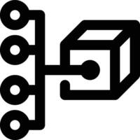 Blockchain Network, Blockchain, Block Chain Outline Icon vector