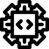 Opcode, Programming, Processor Outline Icon vector