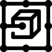 Nodes, Blockchain, Block Chain Outline Icon vector