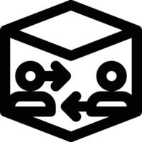 Peer to Peer, Interactions, Network Outline Icon vector
