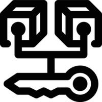 Blockchain Encryption, Blockchain, Block Chain Outline Icon vector