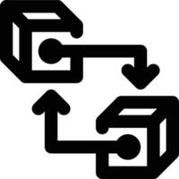 Blockchain, Block Chain, Transactions Outline Icon vector