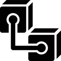 Blockchain, Block Chain, Network Glyph Solid Icon vector