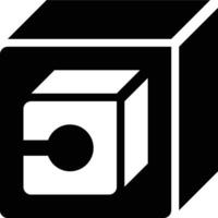 Canonical Block, Blocks, Blockchain Glyph Solid Icon vector