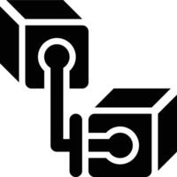 Blockchain, Block Chain, Air Gap Glyph Solid Icon vector