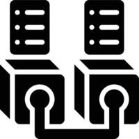 Block Depth, Block Index, Blockchain Glyph Solid Icon vector