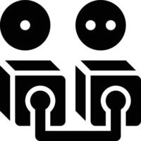 Block Height, Blockchain, Block Chain Glyph Solid Icon vector
