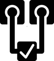 Attestation, Validator, Validation Glyph Solid Icon vector