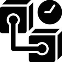Block Time, Blockchain, Block Chain Glyph Solid Icon vector
