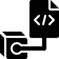 Smart Contract, Programming, Blockchain Glyph Solid Icon vector