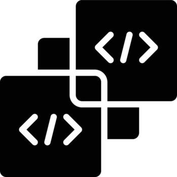 Blockchain, Block Chain, Programming Glyph Solid Icon vector