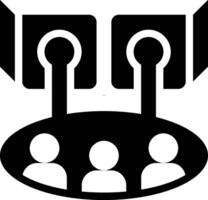Consortium, Blockchain, Block Chain Glyph Solid Icon vector