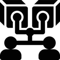 Gossip Protocol, Blockchain, Block Chain Glyph Solid Icon vector