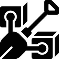 Mining, Blockchain Mining, Blockchain Glyph Solid Icon vector