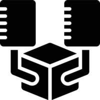 Distributed Ledger, Decentralization, Decentralized Glyph Solid Icon vector