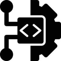 Open Source, Opensource, Programming Glyph Solid Icon vector