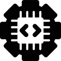 Opcode, Programming, Processor Glyph Solid Icon vector