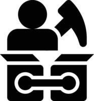 Proof of Work, Miner, Mining Glyph Solid Icon vector
