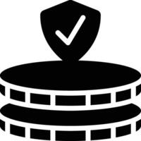 Token Security, Token, Coins Glyph Solid Icon vector