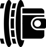 Coins, Tokens, Blockchain Glyph Solid Icon vector