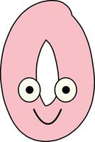 Googly Eye Font Number 0 vector