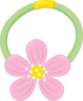 Cute Elastic with Pink Flower vector