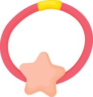 Red Elastic with Peach Star vector