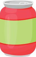 Red and Green Soda Can vector