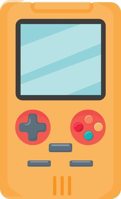 Yellow Handheld Game System