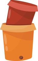 Stack of Terra Cotta Pots vector