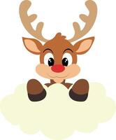 Reindeer cartoon clipart vector