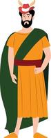 An illustration of a man in a costume vector