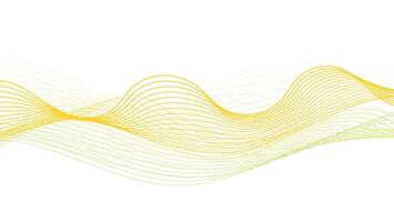 Golden Abstract Wave Lines on a White Background vector