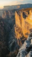 The grand canyon at sunset photo