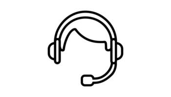 Customer Support Agent with Headset Illustration vector