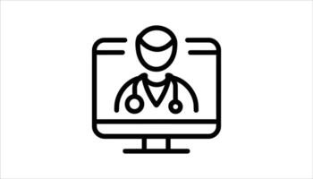 Call Icon with Three Participants for Virtual Meeting vector