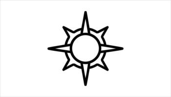 Sunburst Icon with Radiating Lines for Energy and Direction vector