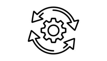Circular Arrows with Gear Icon Design High Resolution Picture vector