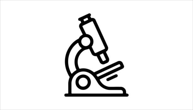 Microscope Icon for Science, Research, and Laboratory Work vector