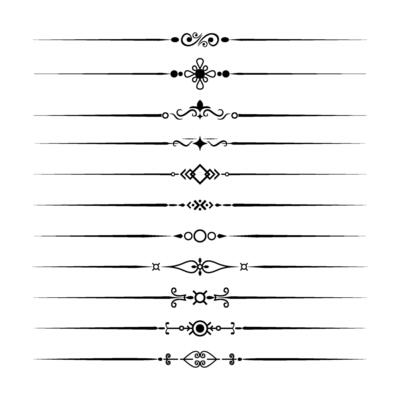 collection black dividers decorative