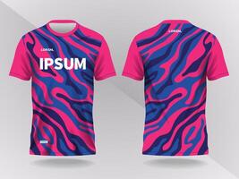 abstract camo pink and blue background and pattern for sport jersey design and mockup vector