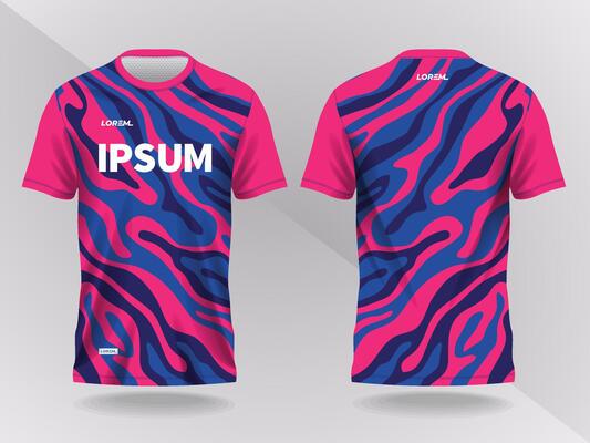 abstract camo pink and blue background and pattern for sport jersey design and mockup