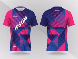 modern abstract pink and blue background and pattern for sport jersey design and mockup vector