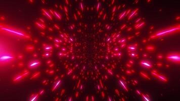 Digital futuristic tunnel or travel in time and space. Bright tunnel, warp speed, wormhole. Technological corridor 4k. Animation screensaver. video